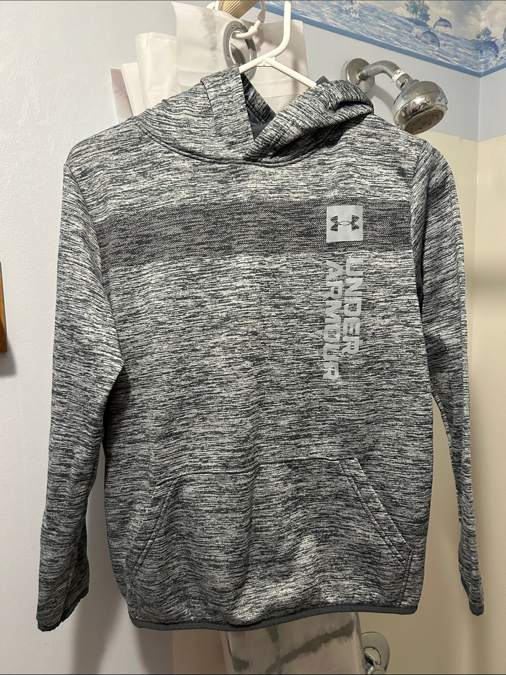Under Armour Men's Black & Gray Marled Pullover Hoodie